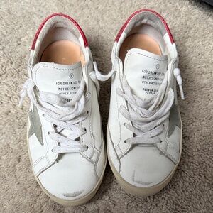 Golden Goose Kids Sneakers White and Red
